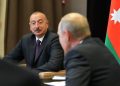 Vladimir Putin manteve conversações em Sochi com o presidente da República do Azerbaijão, Ilham Aliyev.Foto Kremlin